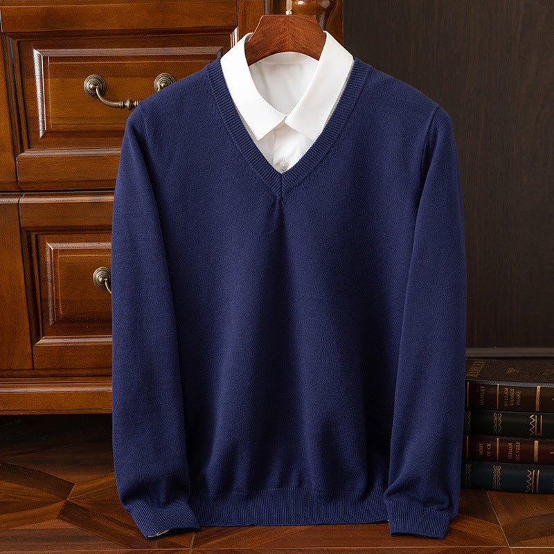 New Men's V-neck Sweater Fashion