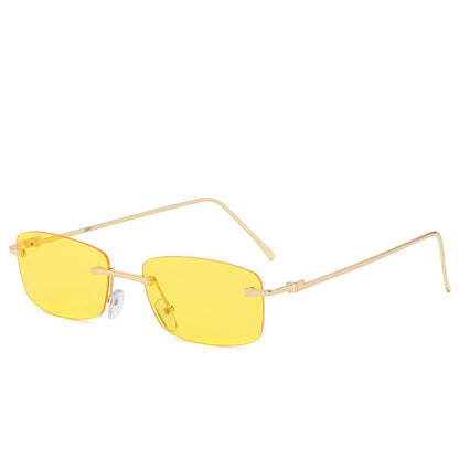 Fashion Rimless Cut-edge Sunglasses Ocean Lens Sunglasses