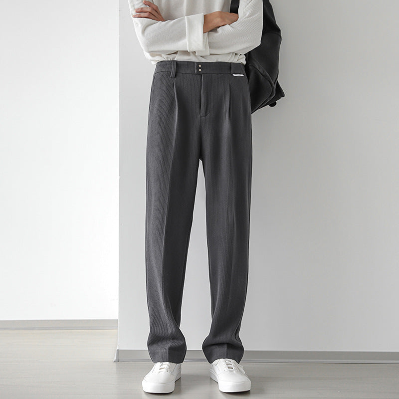 Winter Casual Loose Straight All-matching Suit Pants