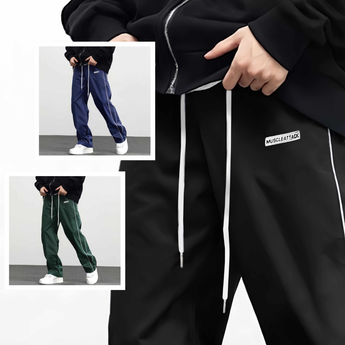 Men's Fashionable Retro Leisure Tappered Trousers Men's Loose Cargo Pants With Side Pockets Long Pants Trousers For Street Everyday Jogger Out