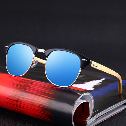 New fashion sunglasses men's classic bamboo legs bamboo glasses sunglasses sunglasses driving mirror