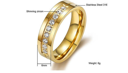 Stainless Steel Accessories Fashion 18K Ring For Women