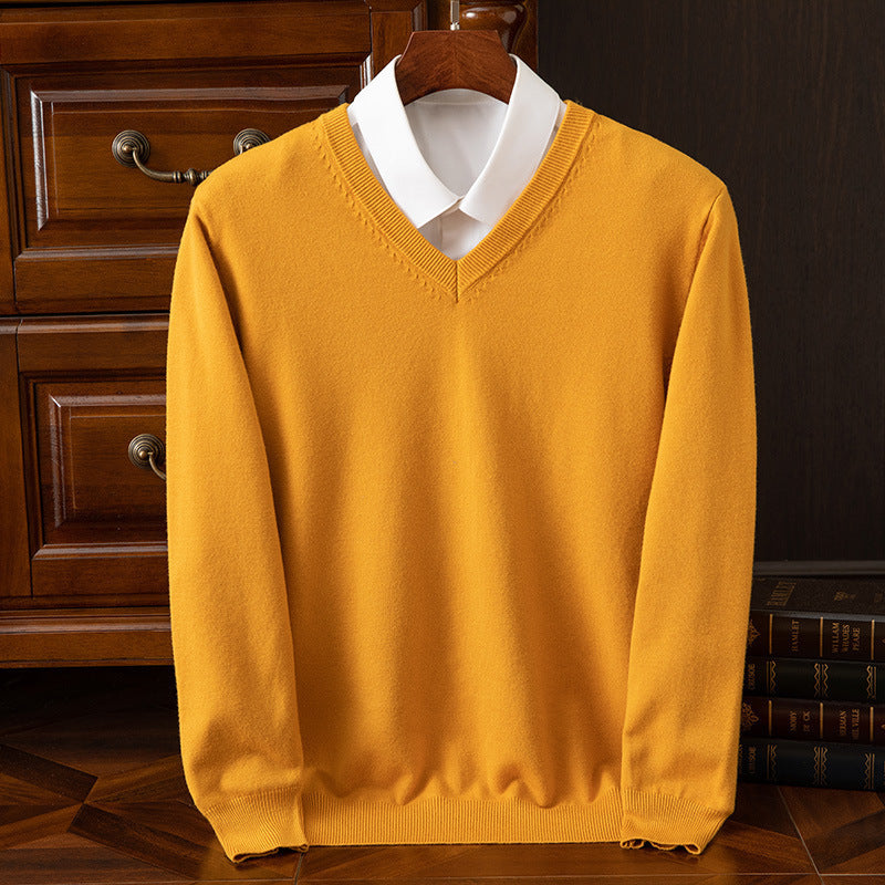 New Men's V-neck Sweater Fashion