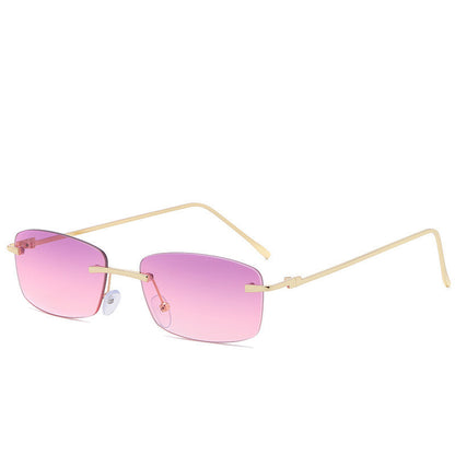 Fashion Rimless Cut-edge Sunglasses Ocean Lens Sunglasses