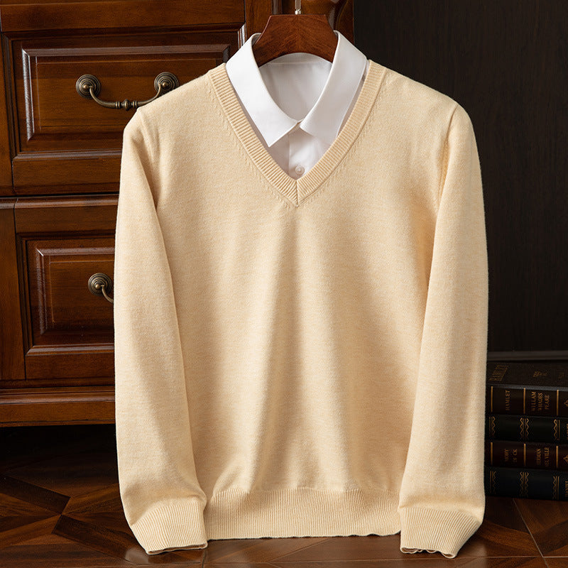 New Men's V-neck Sweater Fashion