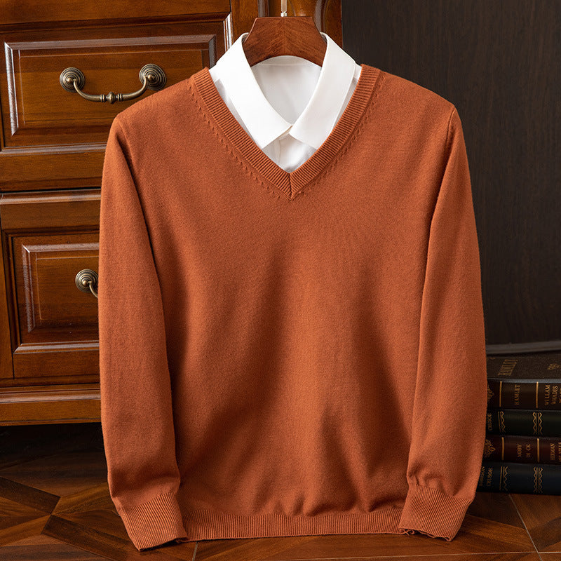 New Men's V-neck Sweater Fashion