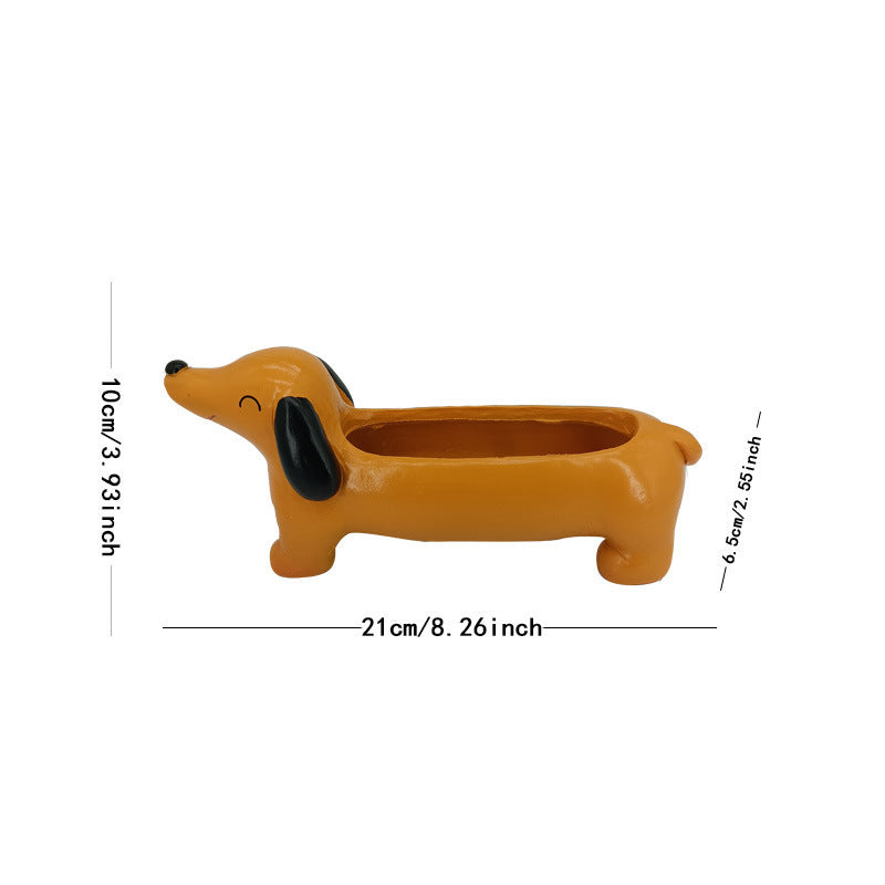 Outdoor Garden Garden Sausage Dog Flowerpot