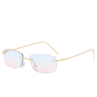 Fashion Rimless Cut-edge Sunglasses Ocean Lens Sunglasses