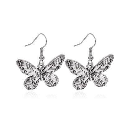 Accessories Fashion Simple Striped Butterfly Pendant Earrings Women