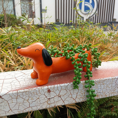 Outdoor Garden Garden Sausage Dog Flowerpot