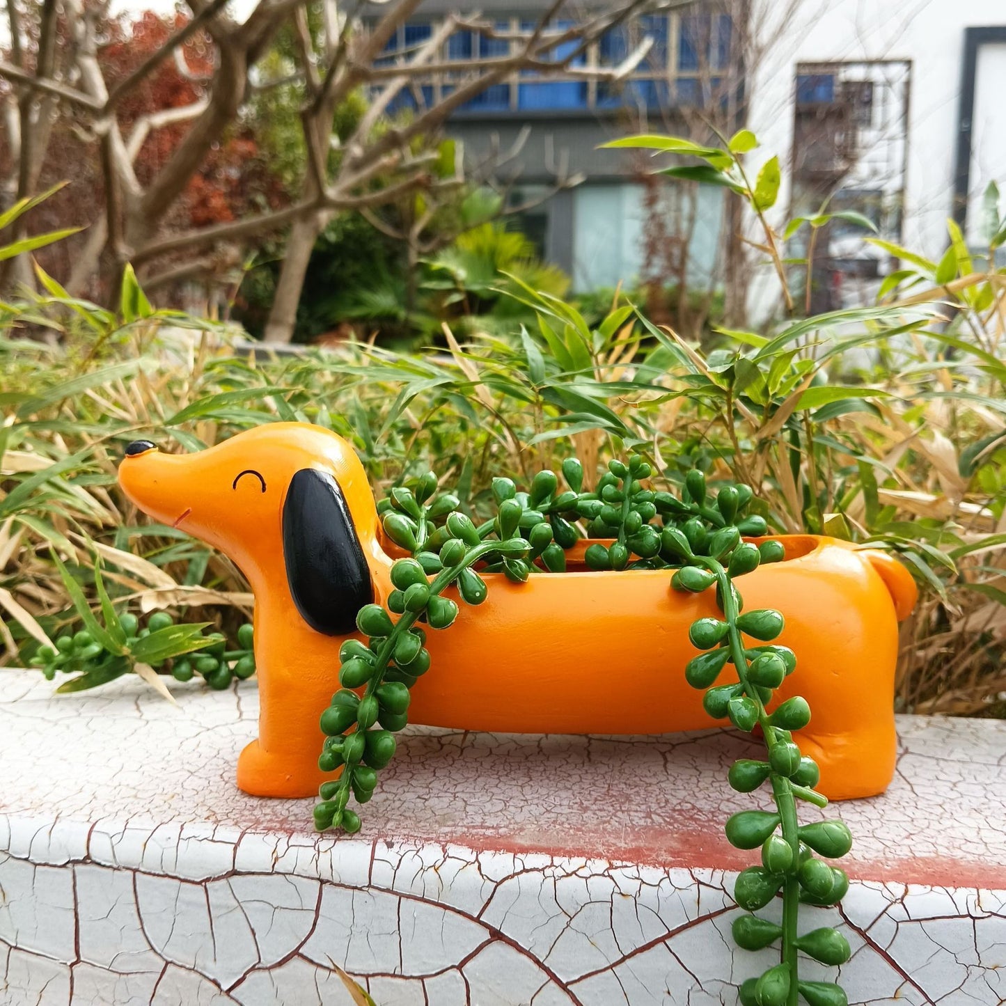 Outdoor Garden Garden Sausage Dog Flowerpot