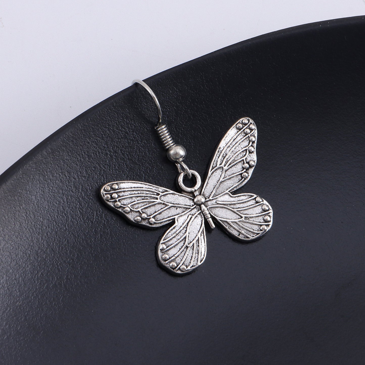 Accessories Fashion Simple Striped Butterfly Pendant Earrings Women