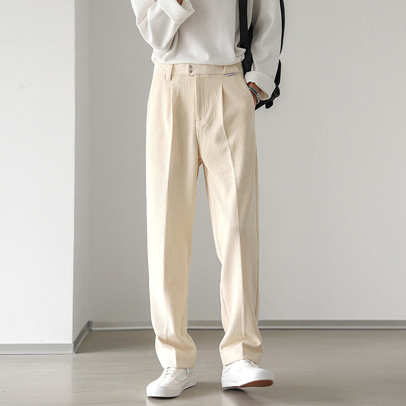 Winter Casual Loose Straight All-matching Suit Pants