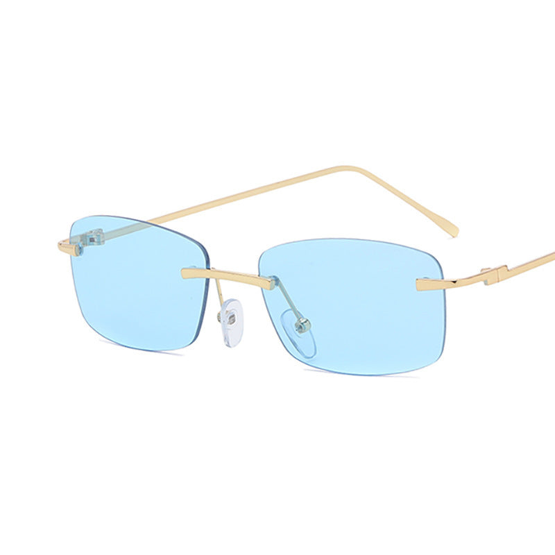 Fashion Rimless Cut-edge Sunglasses Ocean Lens Sunglasses