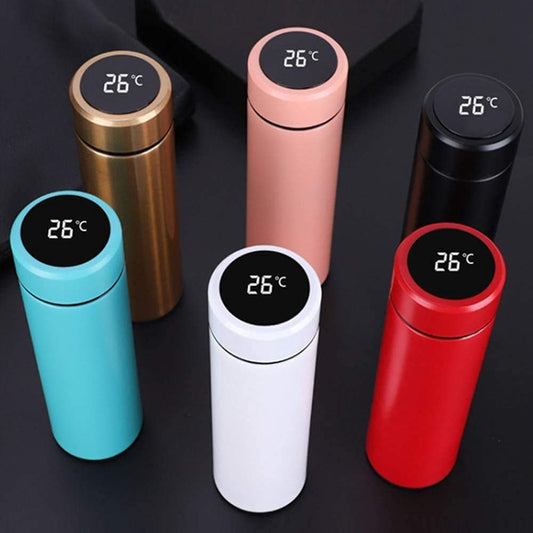 Thermos Vacuum Flask LED Temperature Display Water Bottle 500 ml Stainless Steel